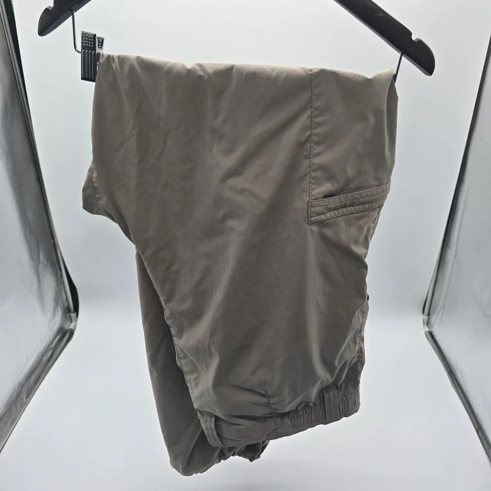 Patagonia Mens Size 36 Nylon Hiking Cargo Pants Tan Cuffed Hem Outdoor